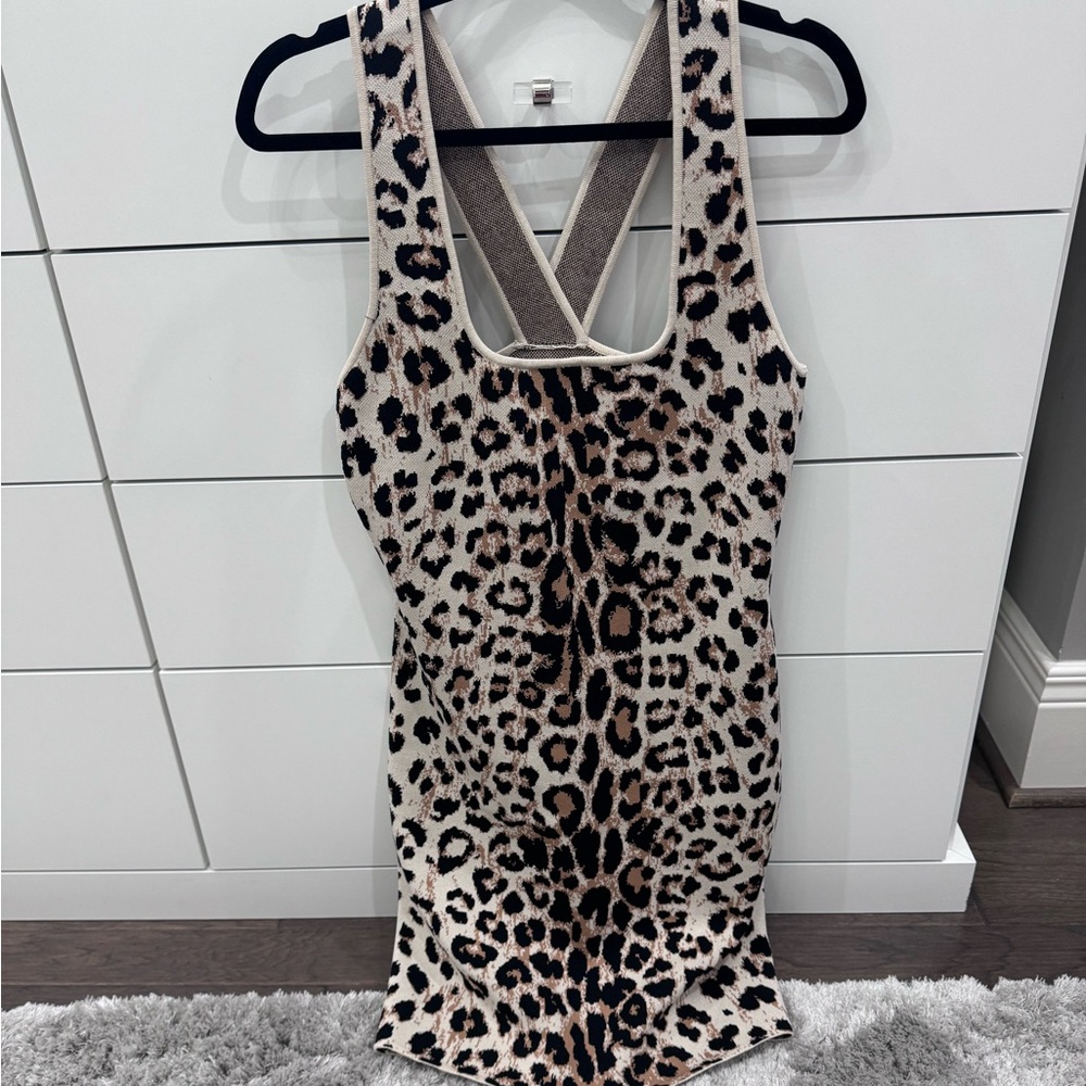 Express Leopard Sweater Dress